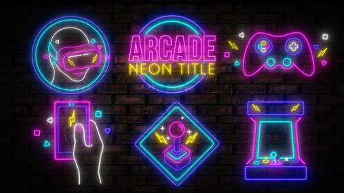 Neon Arcade Titles - 53744306