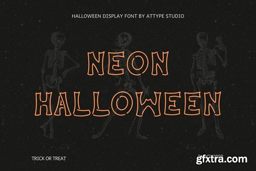 Neon Halloween - Display Font ZKCT5AD Neon Halloween - Display Font ZKCT5AD