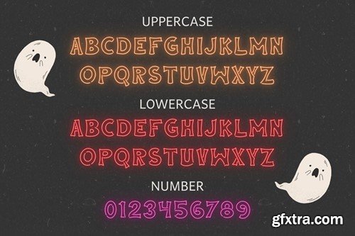 Neon Halloween - Display Font ZKCT5AD Neon Halloween - Display Font ZKCT5AD