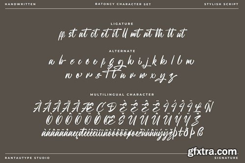 Batoncy Script Handwritten Font 9XWPG26 Batoncy Script Handwritten Font 9XWPG26