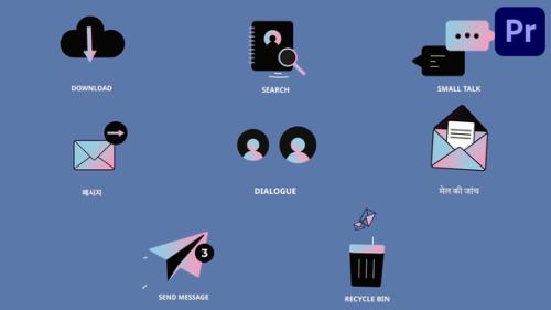 Social Media Interface Icons And Titles for Premiere Pro - 53757396