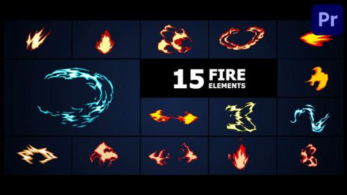 Fire Elements | Premiere Pro MOGRT - 53762130