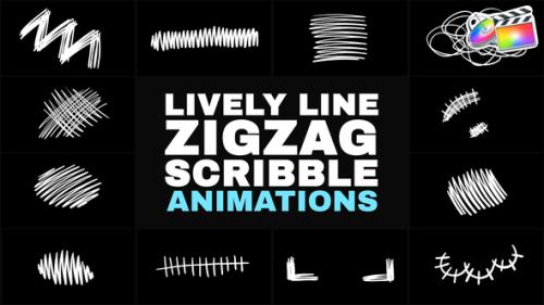 Lively Line Zigzag Scribble Animations | FCPX - 53767978