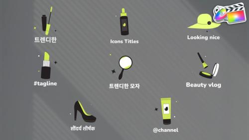 Beauty Fashion Icons And Titles for FCPX - 53768129