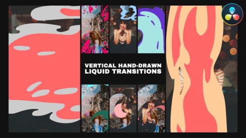 Vertical Hand Drawn Liquid Transitions | DaVinci Resolve - 53768183