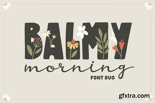 Balmy Morning Font Duo KLGY63B Balmy Morning Font Duo KLGY63B