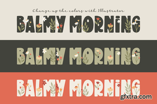 Balmy Morning Font Duo KLGY63B Balmy Morning Font Duo KLGY63B