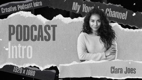 Podcast Intro | Paper Style | Black and White (MOGRT) - 53771598