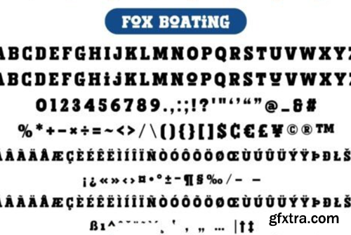 Fox Boating Font Fox Boating Font
