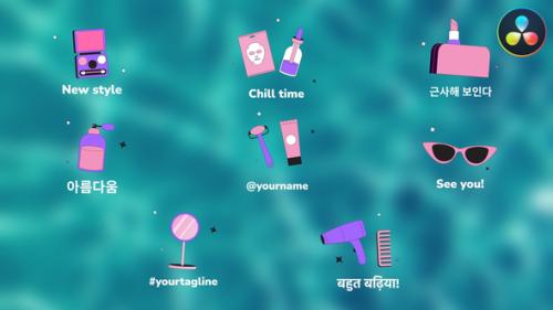 Personal Care Icons And Titles for DaVinci Resolve - 53783500