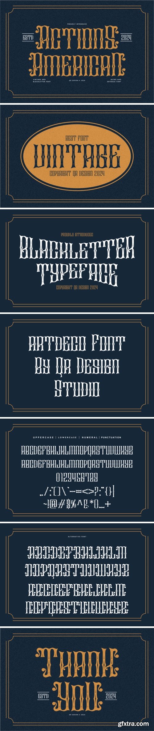 Actions American Font