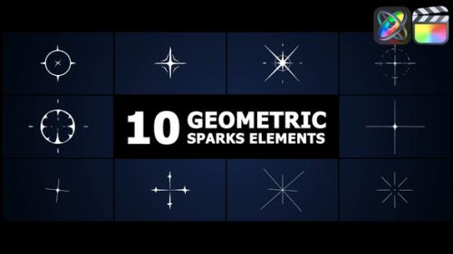 Geometric Sparks Elements | FCPX - 53796098