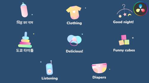 Baby Icons And Titles for DaVinci Resolve - 53797891