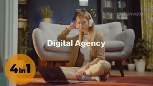 Digital Agency Promo Opener 4 in 1 | MOGRT - 53804138