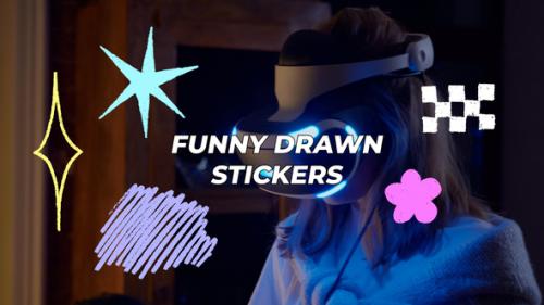 Funny Drawn Stickers - 53805494