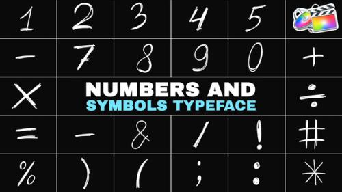 Numbers and Symbols Typeface | FCPX - 53812608