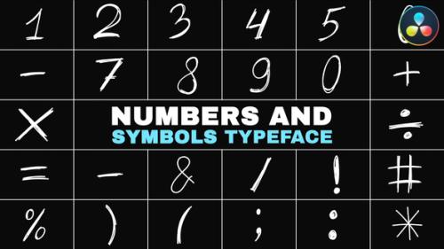 Numbers and Symbols Typeface | DaVinci Resolve - 53812685