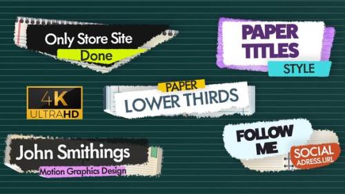 Paper Titles Lower Thirds - 53818746