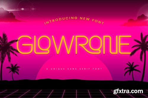 Glowrone - A Unique Sans Serif Font V23LQMC Glowrone - A Unique Sans Serif Font V23LQMC