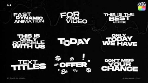Dynamic Text Animation FCPX - 53819452