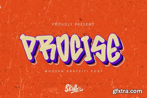 Procise - Graffiti Font XET95BE Procise - Graffiti Font XET95BE