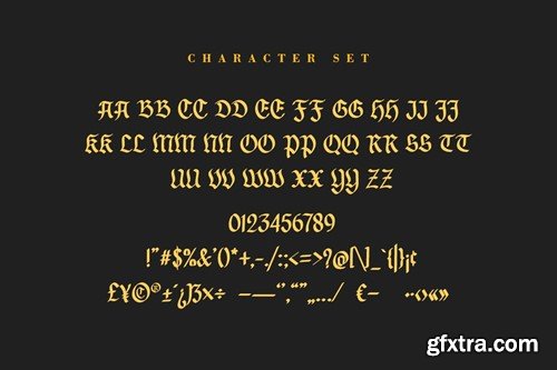 Brook - Blackletter Font XRYKHWC Brook - Blackletter Font XRYKHWC