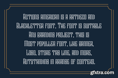 Actions American - Vintage & Artdeco Font 6278ZCK Actions American - Vintage & Artdeco Font 6278ZCK