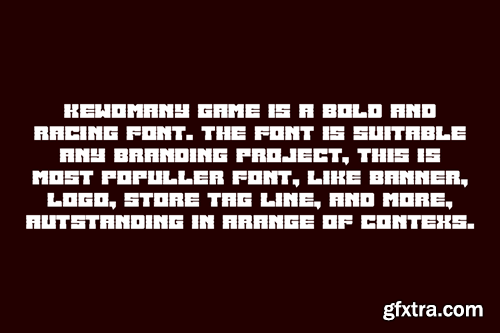 Kewomany Game - Automotive & Biker Font 5XS4TA8 Kewomany Game - Automotive & Biker Font 5XS4TA8