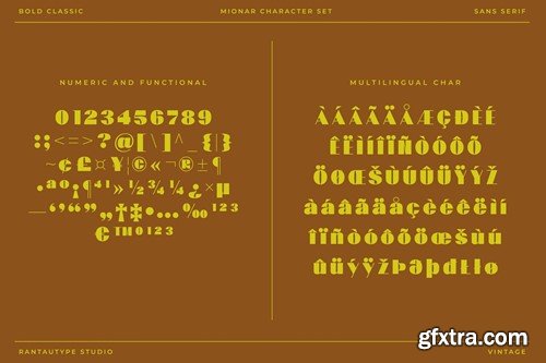 Mionar Vintage Bold Sans Font DDTCLCF Mionar Vintage Bold Sans Font DDTCLCF