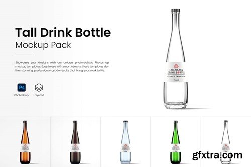Slim Drink Bottle Mockup Pack KWG48M9 Slim Drink Bottle Mockup Pack KWG48M9