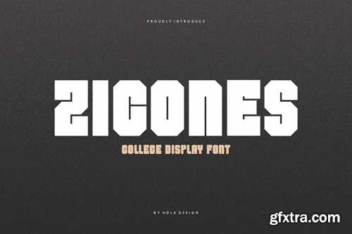 Zicones - College Display Font DNWN8N6 Zicones - College Display Font DNWN8N6