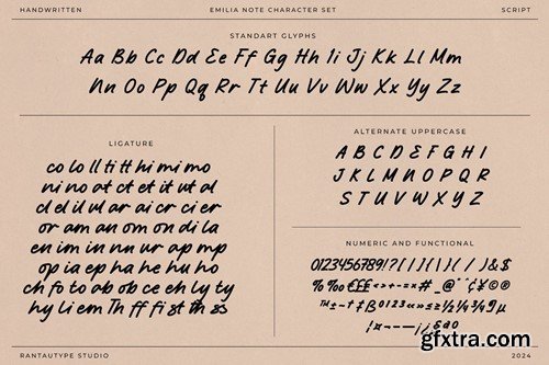 EmiliaNote Handwritten Font QRH9X6J EmiliaNote Handwritten Font QRH9X6J