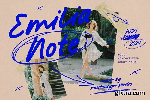 EmiliaNote Handwritten Font QRH9X6J EmiliaNote Handwritten Font QRH9X6J