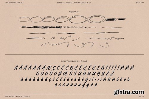 EmiliaNote Handwritten Font QRH9X6J EmiliaNote Handwritten Font QRH9X6J