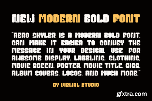 Aero Skyler - Bold Font YMS9W64 Aero Skyler - Bold Font YMS9W64