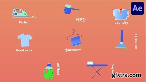 Videohive Dry Cleaning Icons And Titles for After Effects 54332301 Videohive Dry Cleaning Icons And Titles for After Effects 54332301