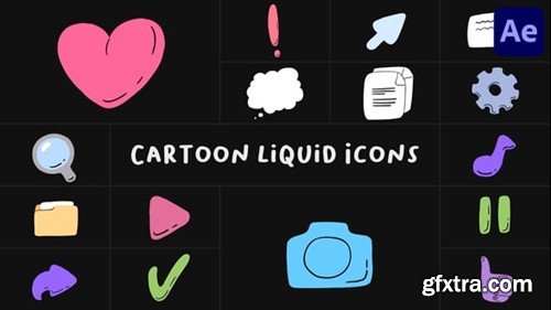 Videohive Cartoon Liquid Icons for After Effects 54333158 Videohive Cartoon Liquid Icons for After Effects 54333158