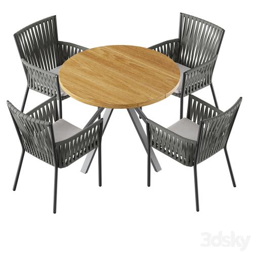 Outdoor garden wicker woven dining set Skyline design Bowline Outdoor garden wicker woven dining set Skyline design Bowline