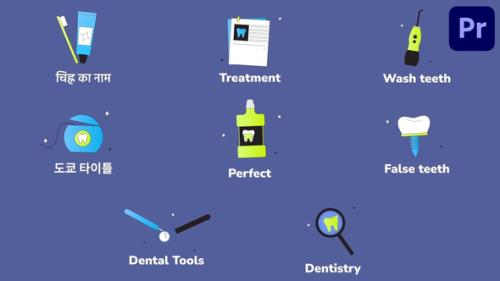 Dental Care Icons And Titles for Premiere Pro - 53998653