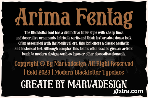Arima Fentag - Old Decorative Font SDXYDX8 Arima Fentag - Old Decorative Font SDXYDX8
