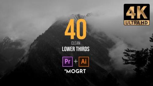 Clean Lower Thirds MOGRT - 54000558