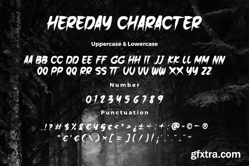 Hereday Horror Font WWLZC25 Hereday Horror Font WWLZC25
