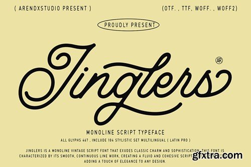 Jinglers - Monoline Script Font CQA7JVJ Jinglers - Monoline Script Font CQA7JVJ