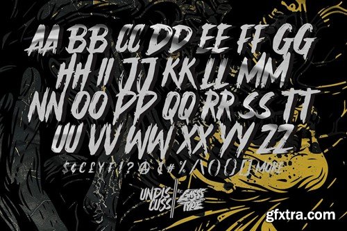 Undiscuss – Horror Brush Font MSG8A28 Undiscuss – Horror Brush Font MSG8A28