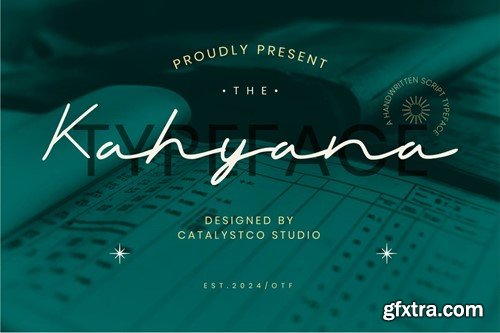 Kahyana Handwritten Script Font CELY4BS Kahyana Handwritten Script Font CELY4BS