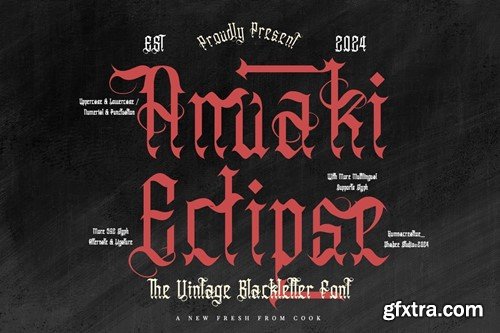 Anuaki Eclipse - Vintage Blackletter Font X2CGAAD Anuaki Eclipse - Vintage Blackletter Font X2CGAAD