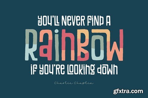 Vintage Rainbows Font SJTFNE7 Vintage Rainbows Font SJTFNE7