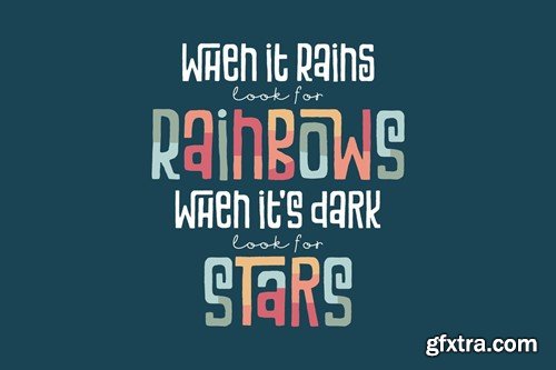 Vintage Rainbows Font SJTFNE7 Vintage Rainbows Font SJTFNE7