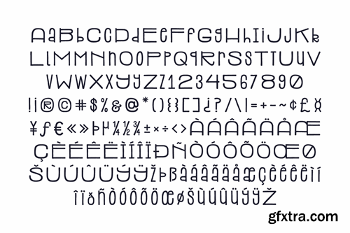 Stacked Font GAXMNCR Stacked Font GAXMNCR