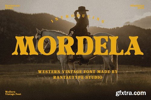 Mordela Western Vintage Font WKZWA98 Mordela Western Vintage Font WKZWA98